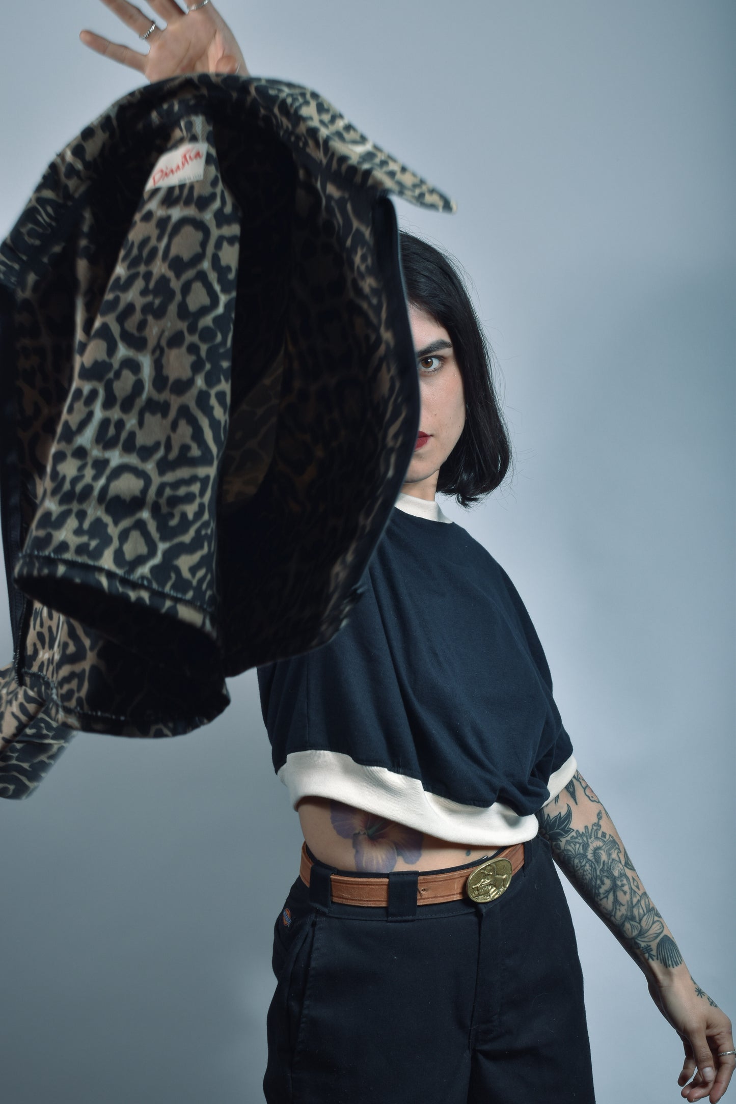 Chaqueta Denim leopardo