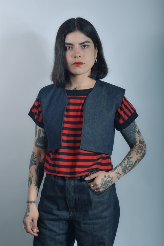 Bolero Denim tartán