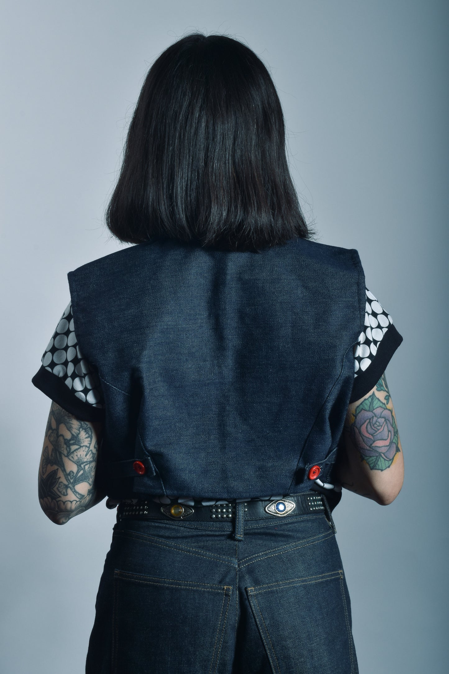 Chaqueta sin mangas Denim
