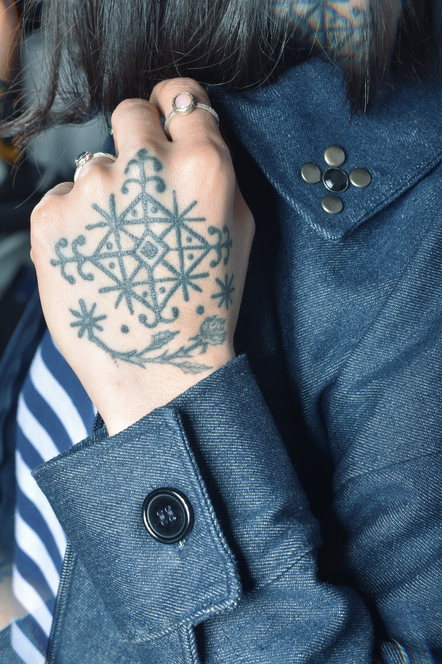 Chaqueta Denim Remaches