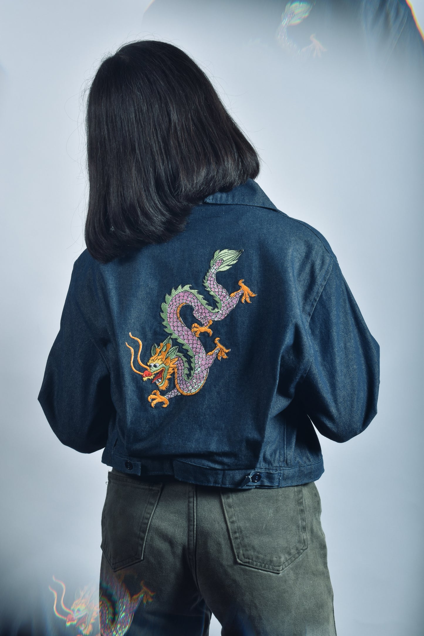 Chaqueta Denim Dragón
